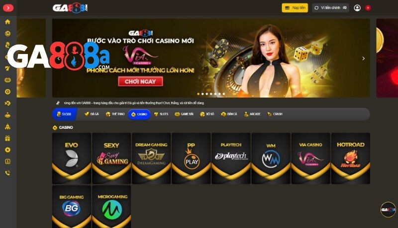 Khái quát về mảng cược casino GA88 online