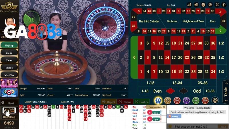 Sảnh Dreamgaming GA888 có những trò chơi nổi bật nào?