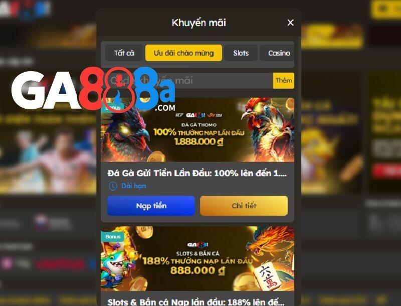 GA888 cung cấp nhiều ưu đãi có giá trị