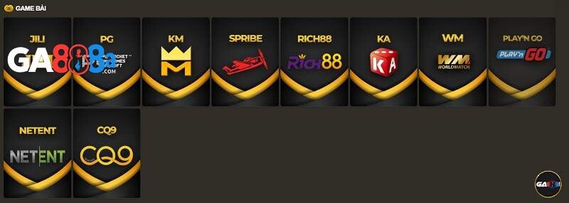 Game bài quen thuộc và đa dạng