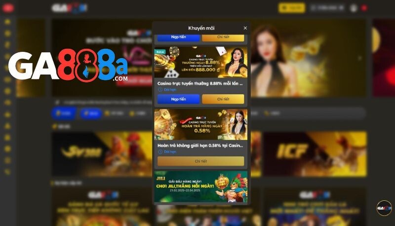 Nhà cái GA888 thường xuyên tung ra ưu đãi chất lượng