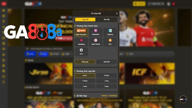 Phương thức nạp qua ngân hàng khá tiện lợi và phổ biến