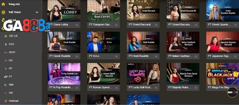 Các bước chơi game trong PT Gaming tại GA888